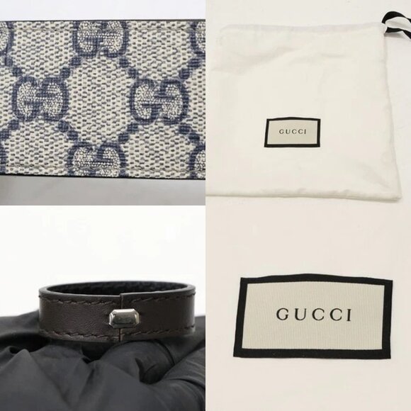 Gucci Interlocking G Belt GG Canvas Belt Size 100/40 KGDHN - Beige/Blue - Picture 14 of 15